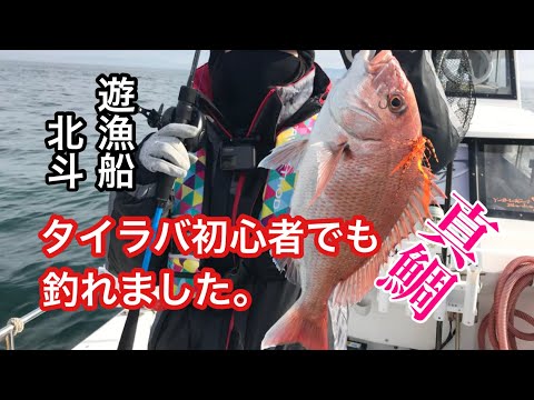 タイラバ初心者でもタイの大物釣れました【遊漁船北斗】