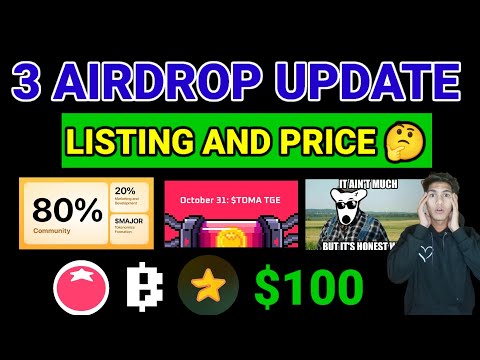 3 Airdrop Listing And Price Biggest Update $100 Profit Comfirm ✅ Mining Finish 😯