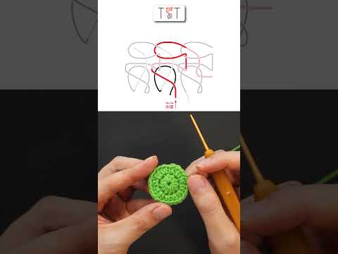 A guide to crocheting seamless circles - Half Double Crochet (US) / Half Treble Crochet (UK) #shorts