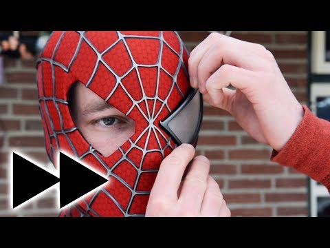 Making the SPIDER-MAN Mask in 3 Minutes! — High Speed Walkthrough