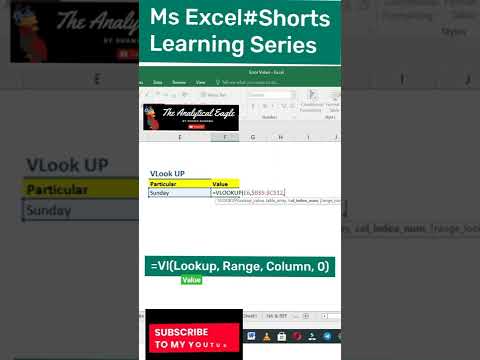 22 #Shorts Vlookup #Youtubeshorts | MS Excel tricks tips