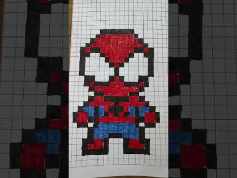 Let's make Spider-Man by using pixel art#craft #diy #pixelart #brothersister #gift#brother