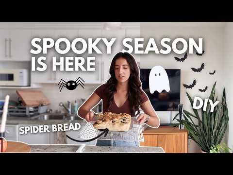 FALL VLOG: clothing haul, DIY HALLOWEEN decor & spider bread 🕷️(week in my life vlog)