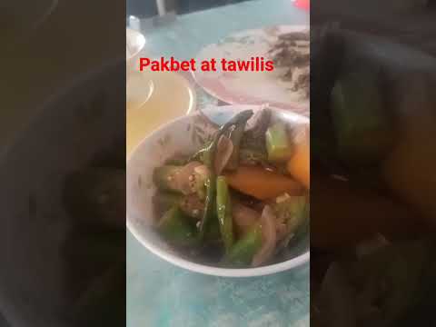 PAKBET AND TAWILIS GOOD COMBINATION.