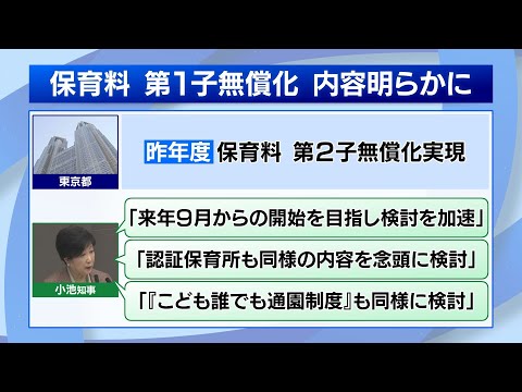 都議会で代表質問「第1子無償化」など議論　小池知事「来年9月開始で検討」と答弁