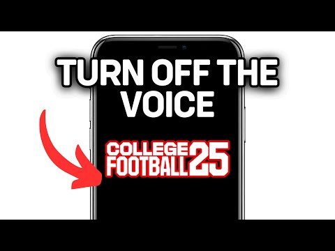 HOW TO TURN OFF THE VOICE IN COLLEGE FOOTBALL 25 2025! (FULL GUIDE)