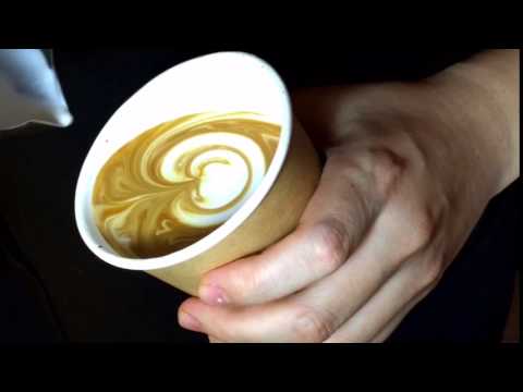 Latte art empty heart