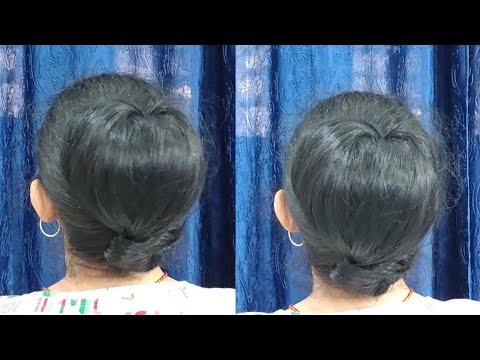 Simple Hairstyle For Everyday ♥️ Bun Hairstyles Juda With Clutcher 🤩Super Easy Hairstyles ♥️ By Self