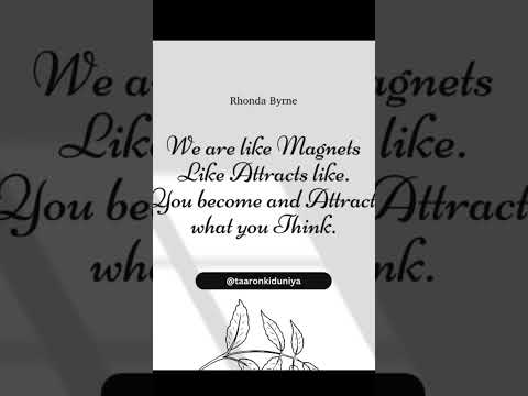 We are like magnets 🧲 #motivation #rhondabyrne #thesecret #lawofattraction #universe #positive quote