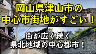 【10万人都市】岡山県津山市の中心市街地がすごい！！【旅行・観光・街歩き】