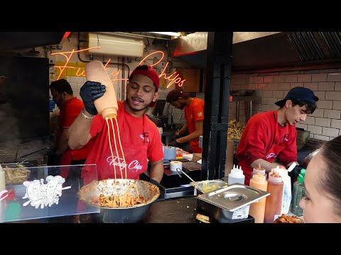 FUNKY CHIPS | Masala Chips | Cheesy Chips | Fully Loaded Viral Chips in Camden Stables Market London