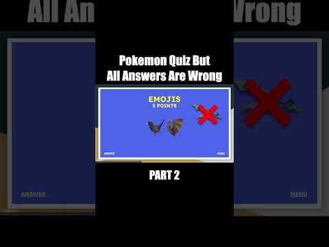 All Answers ARE WRONG Pokemon Quiz! (Part 2) #shorts #pokemon #funny