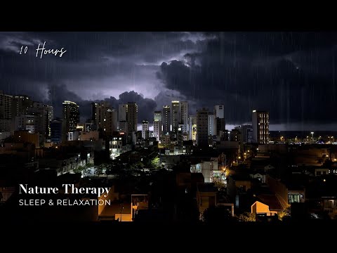 Tropical Rainstorm & Thunder over Da Nang, Vietnam | Fall Asleep FAST w/ Heavy Rain Sounds