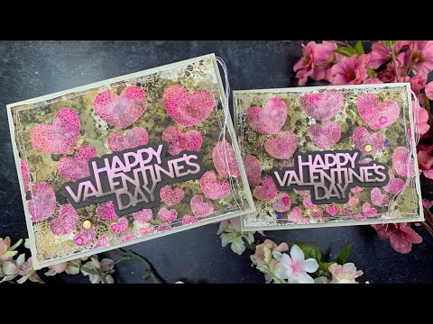 Playing with Scorched Timber & Embossing Glazes | AmyR 2024 Valentine's Card Series #10