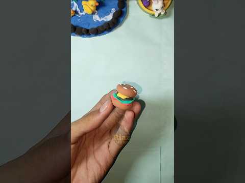 Cute clay burger 🍔#diy #clayart #viralshort