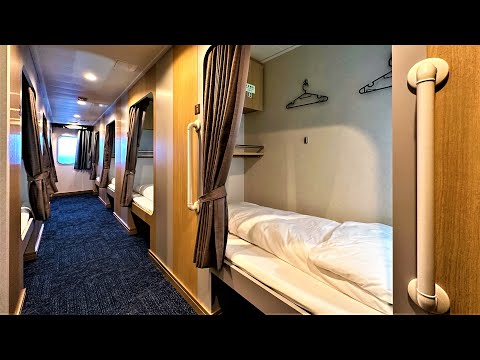 $50 Osaka → Fukuoka night ferry capsule room 12 hours