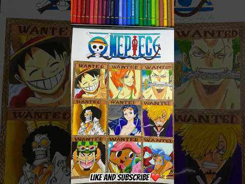 ‼️Straw Hat Pirates from One Piece🏴‍☠️❤️✨ #anime #onepiece #youtubeartist #art