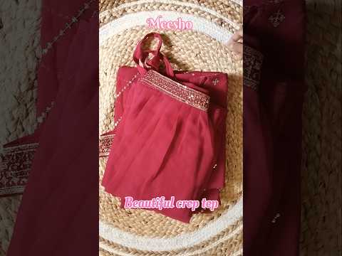 Meesho trending festive wear beautiful crop top#meesho#ytshorts#viral#unboxing#meeshohaul