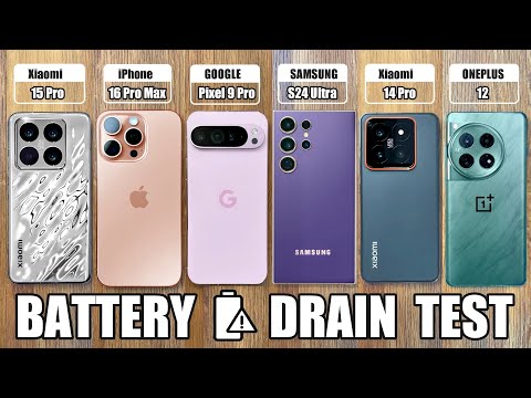 Xiaomi 15 Pro vs iPhone 16 Pro Max / S24 Ultra / Pixel 9 Pro XL / OnePlus 12 - BATTERY DRAIN TEST