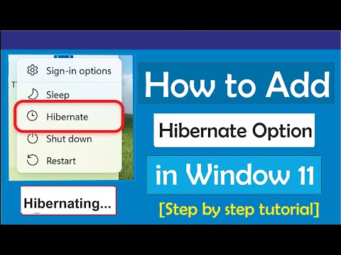 How to Add Hibernate Option in Windows 11