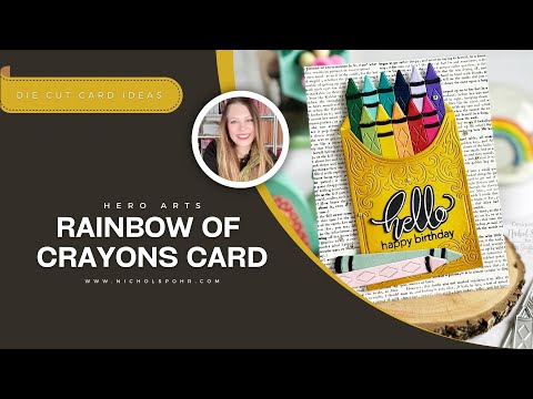 Create a RAINBOW of Colors with Handmade Crayons on a Card! (Hero Arts December Release Blog Hop)