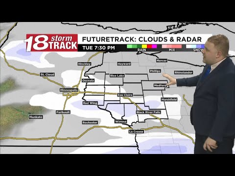 Chance for light snow showers Tuesday evening; shovelable snow looking more likely Thursday