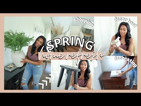 HOME REFRESH 🌸 SPRING DECOR HAUL AND DECORATE WITH ME //LoveLexyNicole