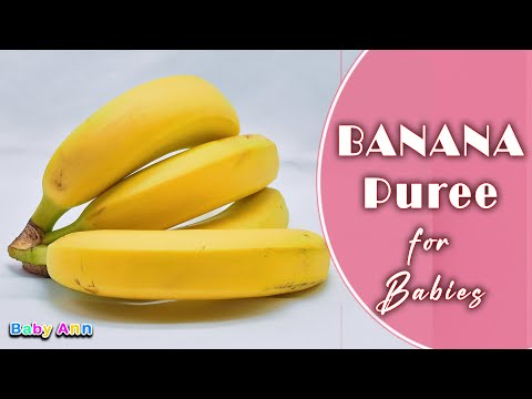 BANANA PUREE for Babies || CREAMY Banana Puree for Babies || Baby food recipes || Homemade baby food