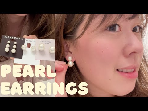 Try On Pearl Earrings: ULTIMATE Size Guide (ASMR, 5 pairs, 6-12mm) | 珍珠耳环推荐怎么选择大小 jewelry collection