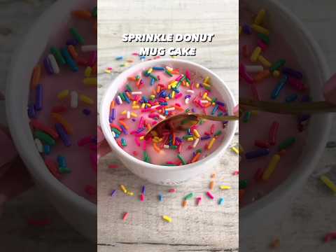 || Sprinkle Donut Mug Cake || #shorts #viral #cakerecipe #youtubeshorts #recipe