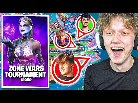 I Hosted a $1000 ZONE WARS Tournament In Fortnite! (sweaty)