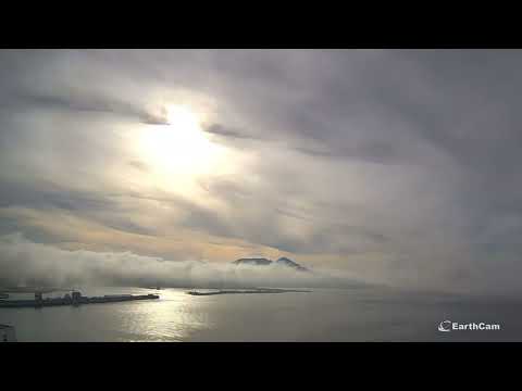 Strait of Gibraltar Low Fog at Sunset