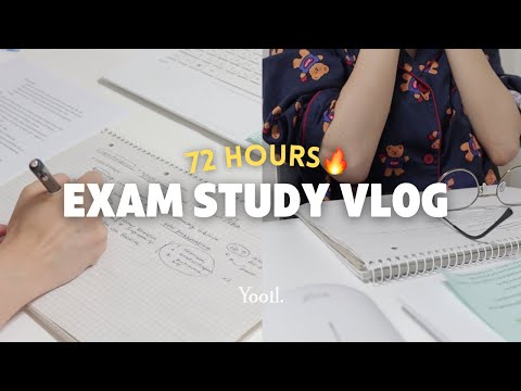 (sub) 72 Hours study vlog | cramming for exam ⚡| productive exam week