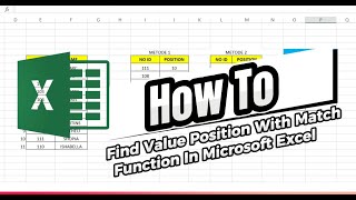 How To Find Value Position With Match Function In Microsoft Excel