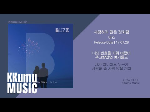 버즈(Buzz) - 사랑하지 않은 것처럼 // 가사