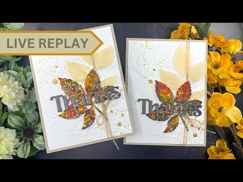 🟣LIVE REPLAY! Ink Smooshing with Distress Spray Stains & Mica Stain Spray