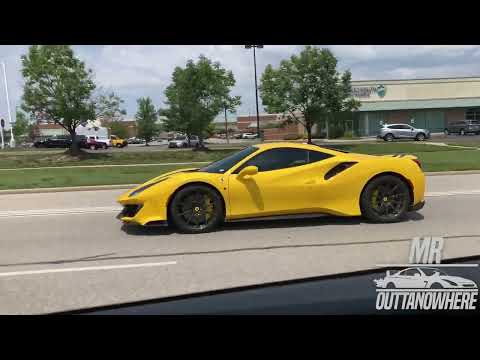 STRAIGHT PIPE FERRARI PISTA EXHAUST! Carbon Fiber Wheels! Full TITANIUM EXHAUST Loud TURBO SOUNDS