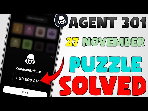 Agent 301 Puzzle Today |Agent 301 Puzzle Today 27 November|Agent 301 Puzzle 27 November|Puzzle Today