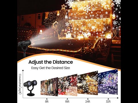 2024 Dynamic Snowflake Projector with Upgraded Big Dual Head,