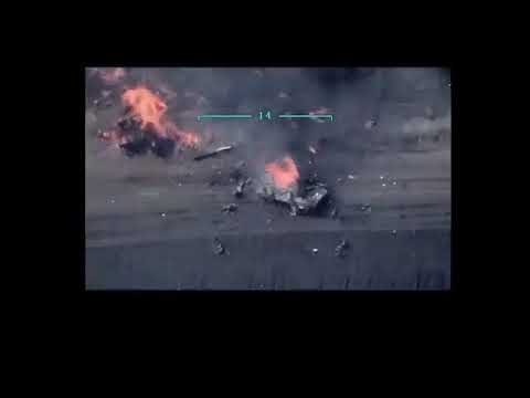 Ukrainian sources have released footage of a Russian convoy being destroyed by BayraktarTB2.