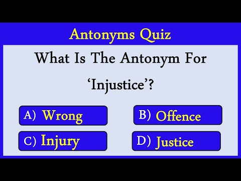 Antonyms Quiz 20: Can You Score 10/10?