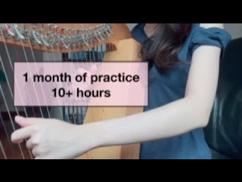 1 month harp practice progress | Adult beginner