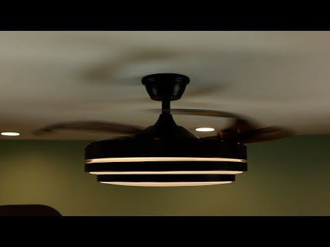 Lightree Retractable Ceiling Fan w/Dimmable LED Light Installation and Review (DS-FQ08)