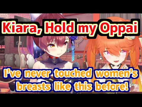 Kiara touched Marine's BIG assets  [Hololive/Houshou Marine/Takanashi Kiara]