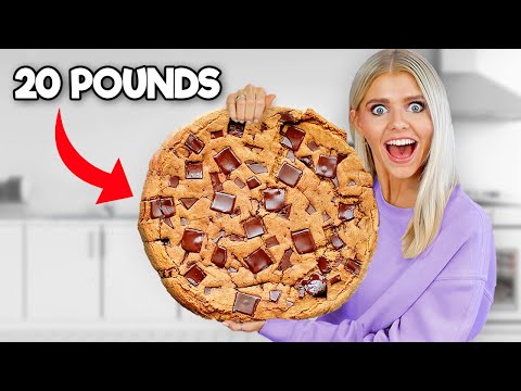 I made a 20-POUND Chocolate Chip Cookie