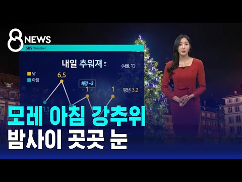 [날씨] 모레 아침 강추위…밤사이 곳곳 눈 / SBS 8뉴스