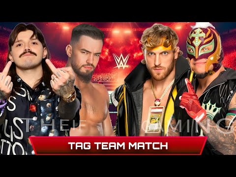 WWE 2K24 • Tag Team Match - Dominik Mysterio Austin Theory VS Rey Mysterio Logan Paul | WWE