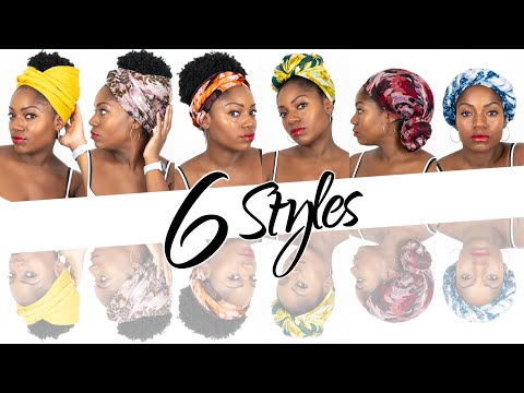 How To Tie A HEAD SCARF / HEAD WRAP (6 QUICK & EASY Ways) (On Natural Hair)