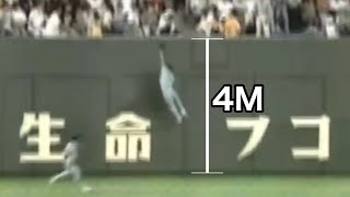 【プロ野球】フェンス際のスーパーキャッチがヤバすぎ！伝説のファインプレー４選！