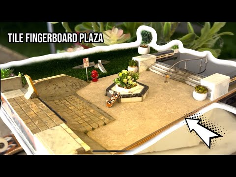 I Built A Huge DIY Tile Fingerboard Plaza🔥 #fingerboard #lcboards #fingerboarding #skate#skating#diy